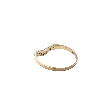9ct yellow gold 25pts diamond ring size O1/2 (sh27954b)