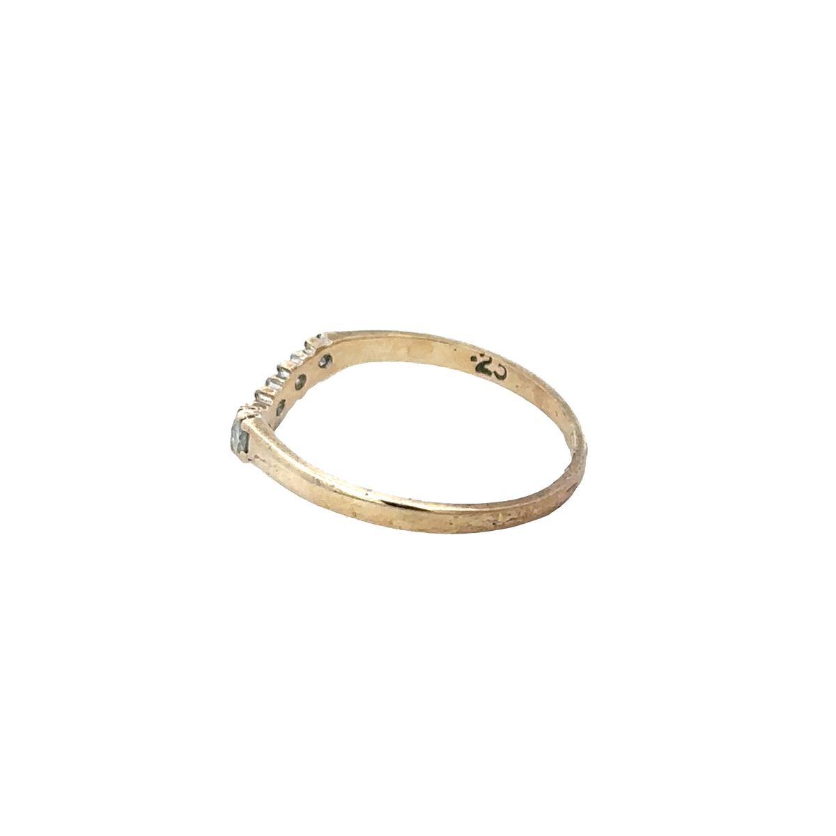 9ct yellow gold 25pts diamond ring size O1/2 (sh27954b)