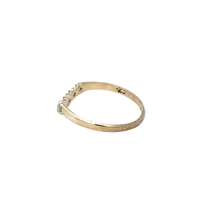 9ct yellow gold 25pts diamond ring size O1/2 (sh27954b)