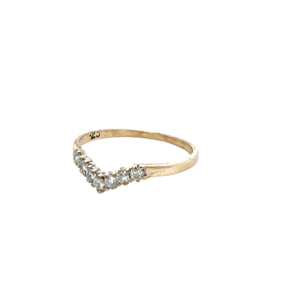 9ct yellow gold 25pts diamond ring size O1/2 (sh27954b)
