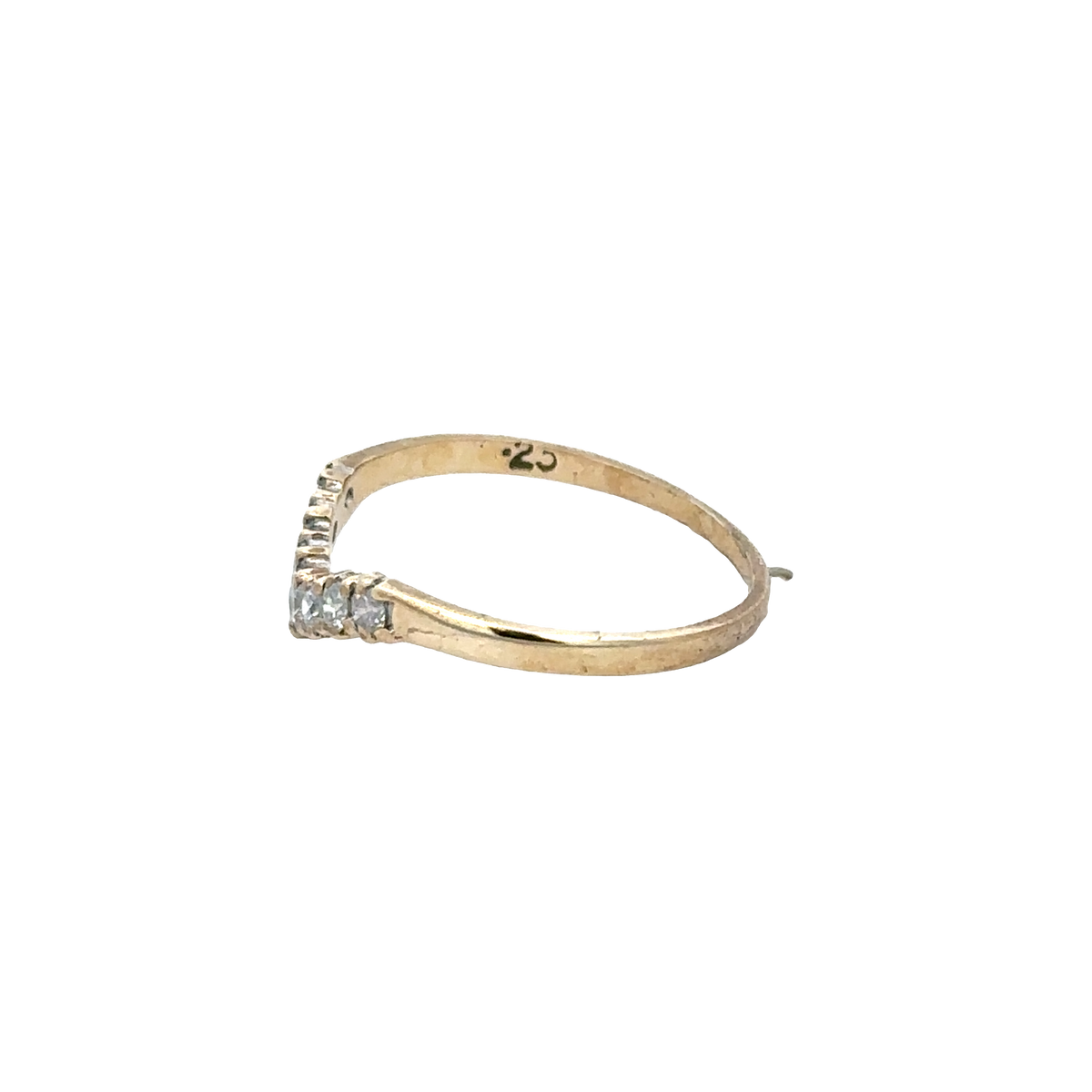 9ct yellow gold 25pts diamond ring size O1/2 (sh27954b)
