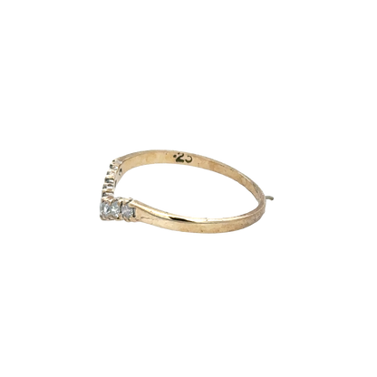 9ct yellow gold 25pts diamond ring size O1/2 (sh27954b)