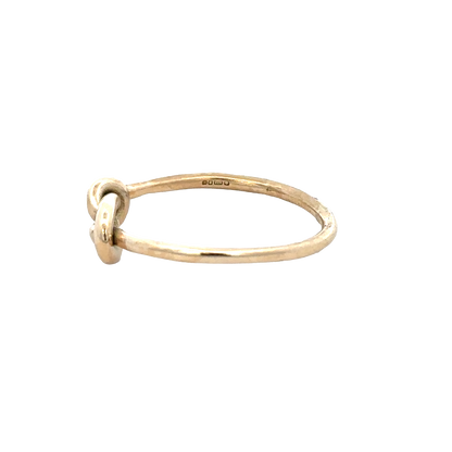 9ct yellow gold love knot ring size V1/2 (sh27936b)