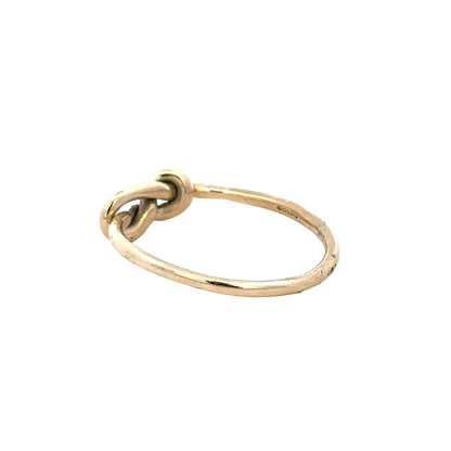 9ct yellow gold love knot ring size V1/2 (sh27936b)