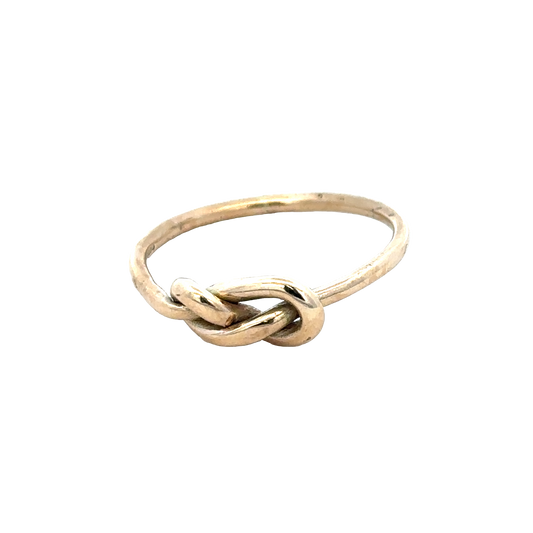 9ct yellow gold love knot ring size V1/2 (sh27936b)