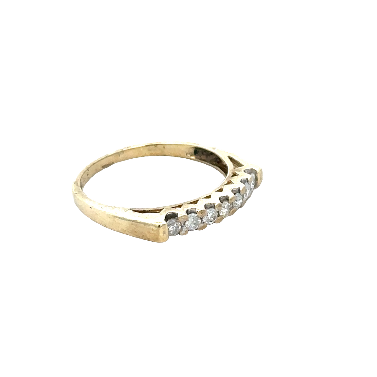 9ct yellow gold diamond ring size J1/2 (sh27972b)