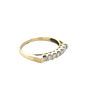 9ct yellow gold diamond ring size J1/2 (sh27972b)