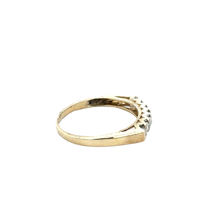 9ct yellow gold diamond ring size J1/2 (sh27972b)