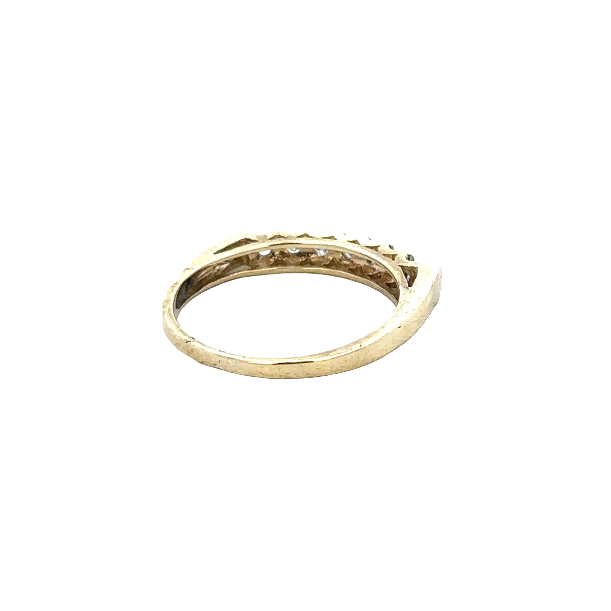 9ct yellow gold diamond ring size J1/2 (sh27972b)