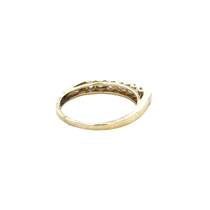 9ct yellow gold diamond ring size J1/2 (sh27972b)