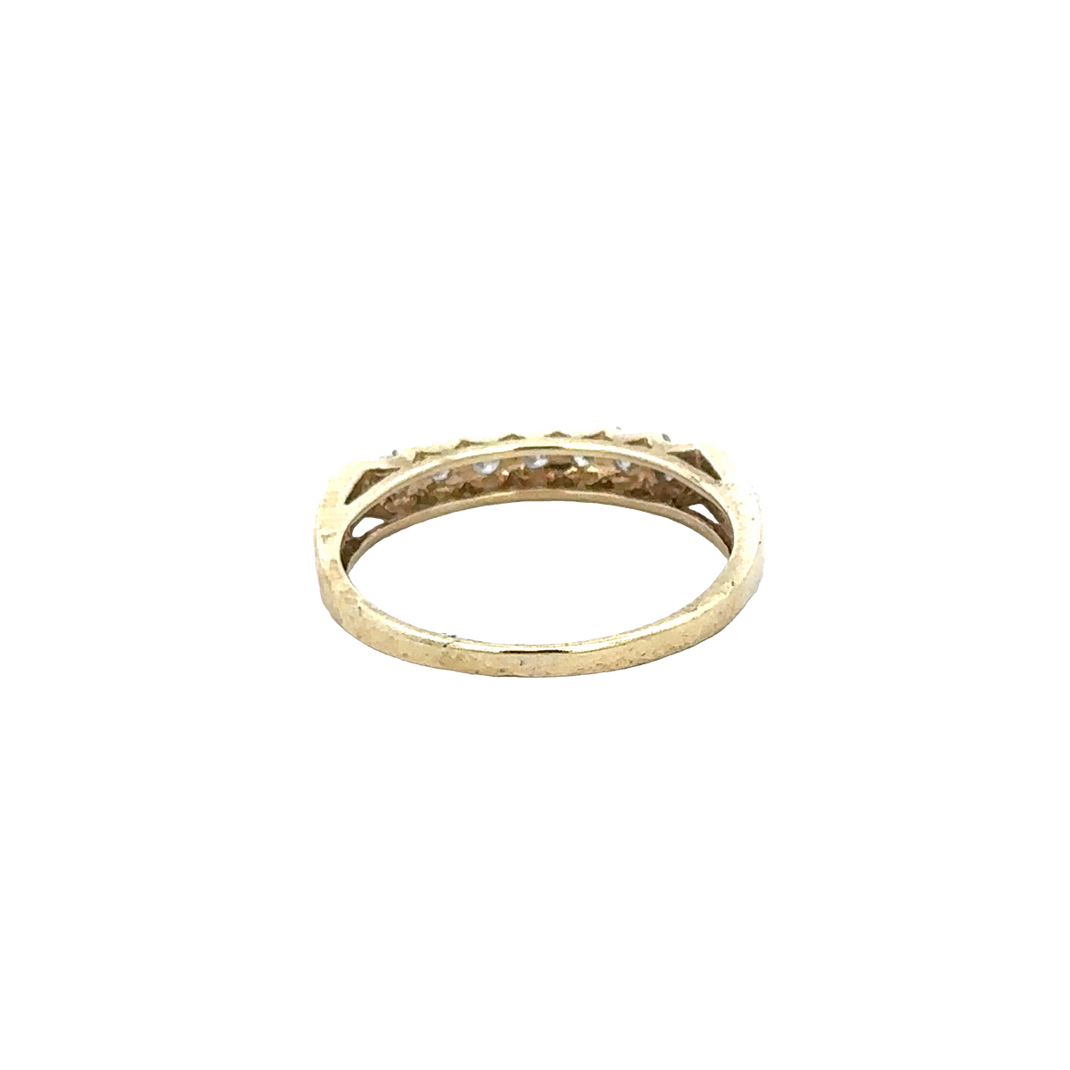9ct yellow gold diamond ring size J1/2 (sh27972b)
