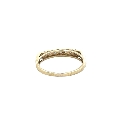9ct yellow gold diamond ring size J1/2 (sh27972b)
