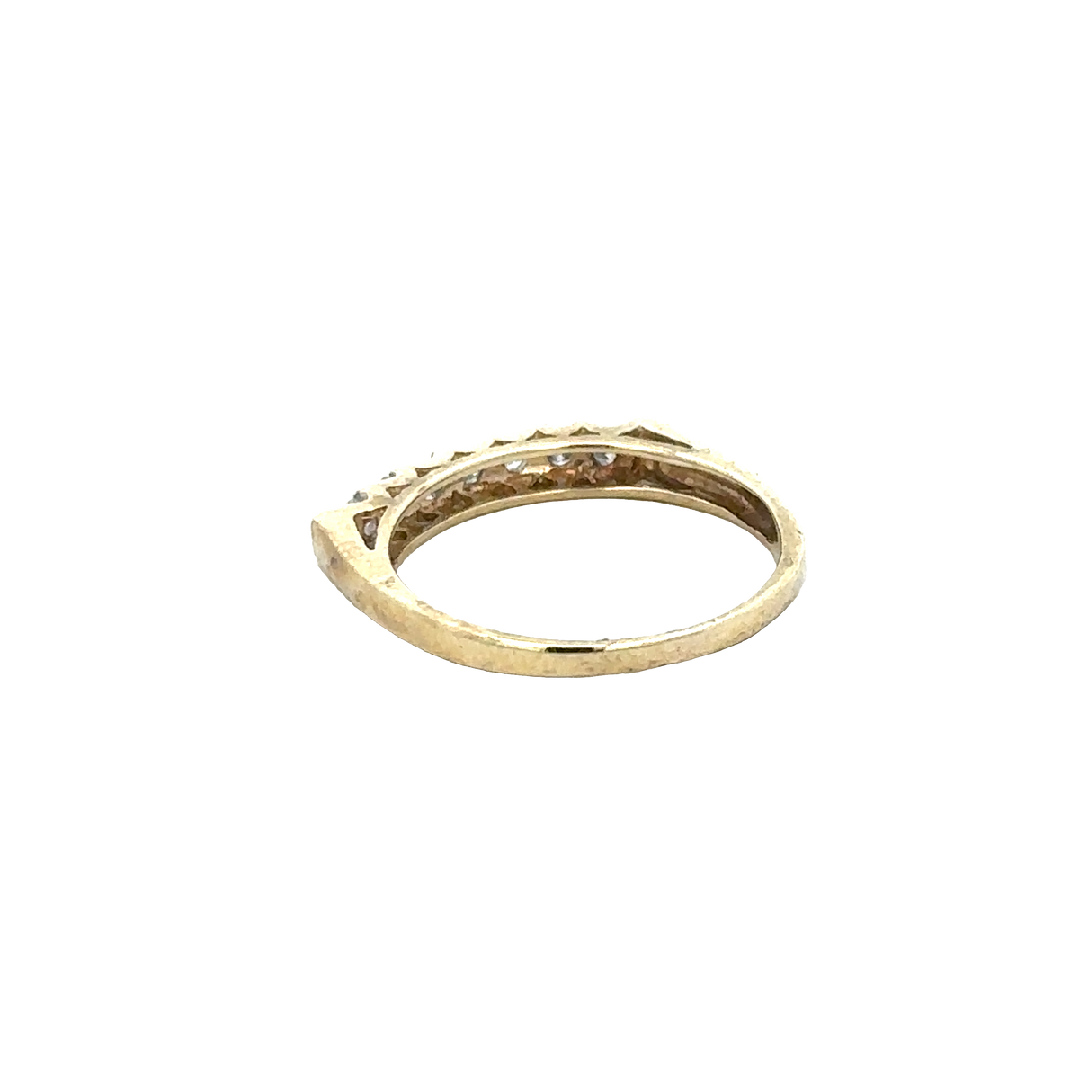 9ct yellow gold diamond ring size J1/2 (sh27972b)
