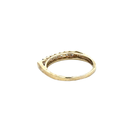 9ct yellow gold diamond ring size J1/2 (sh27972b)