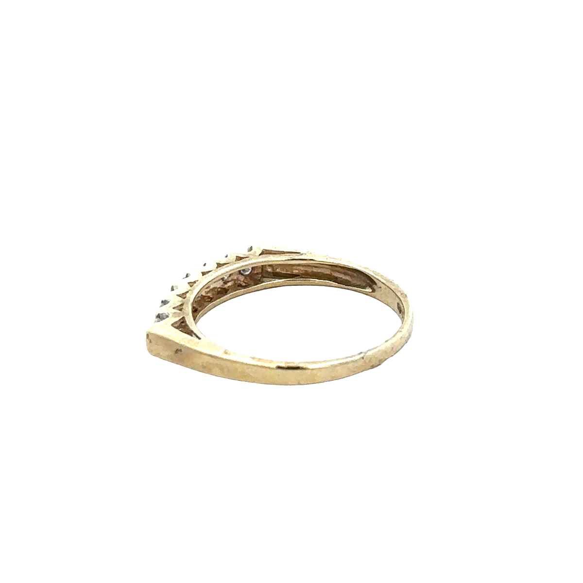 9ct yellow gold diamond ring size J1/2 (sh27972b)