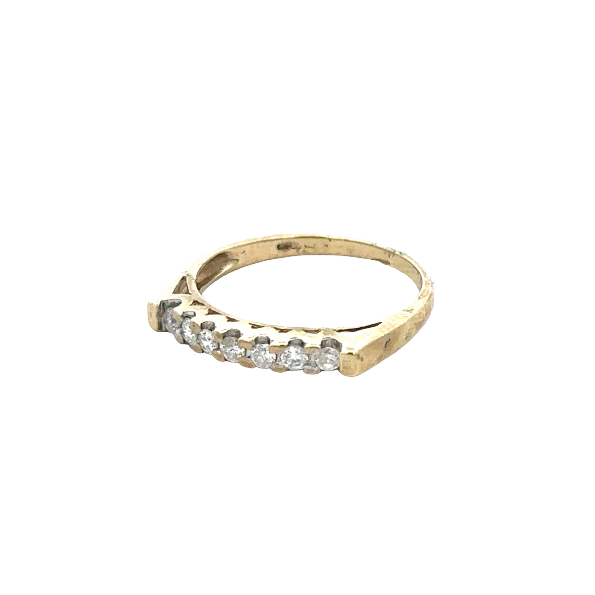 9ct yellow gold diamond ring size J1/2 (sh27972b)