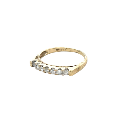 9ct yellow gold diamond ring size J1/2 (sh27972b)