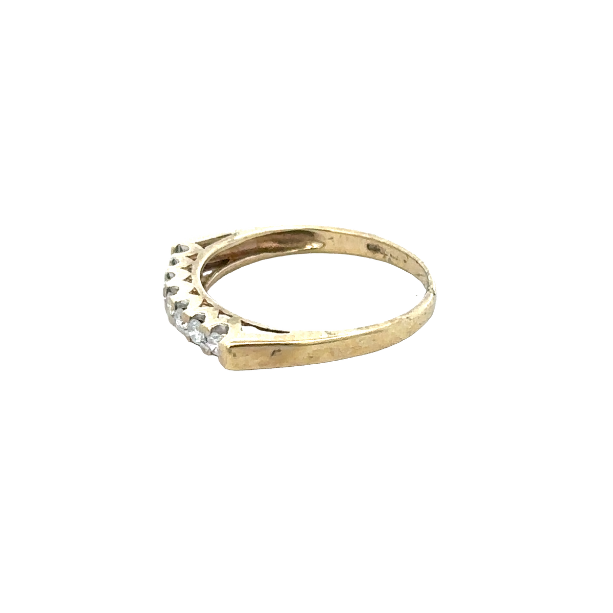 9ct yellow gold diamond ring size J1/2 (sh27972b)