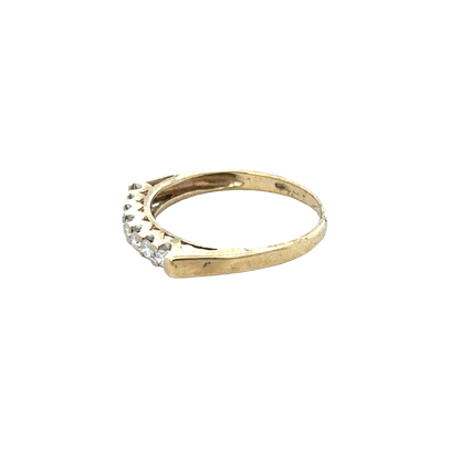 9ct yellow gold diamond ring size J1/2 (sh27972b)