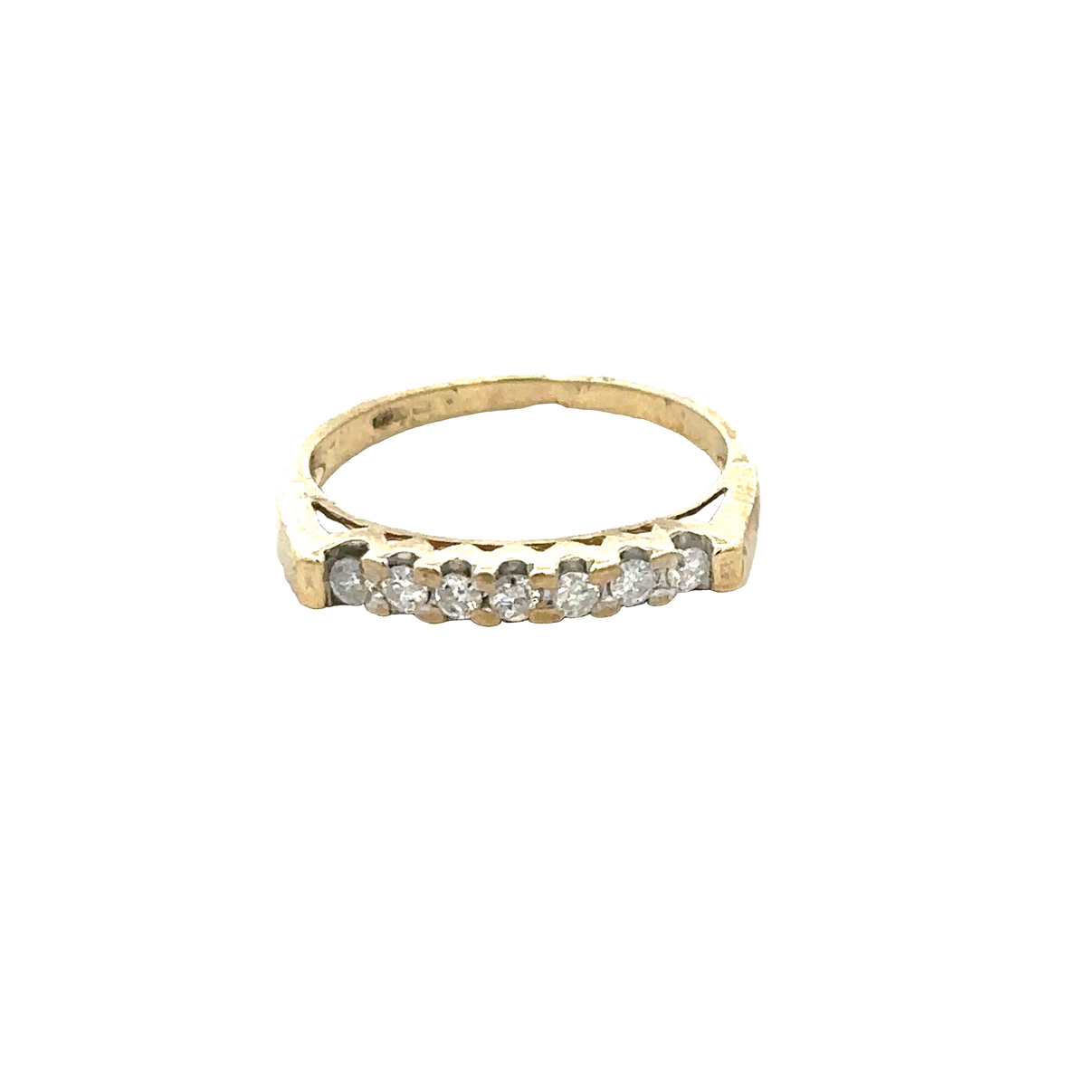9ct yellow gold diamond ring size J1/2 (sh27972b)