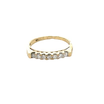 9ct yellow gold diamond ring size J1/2 (sh27972b)