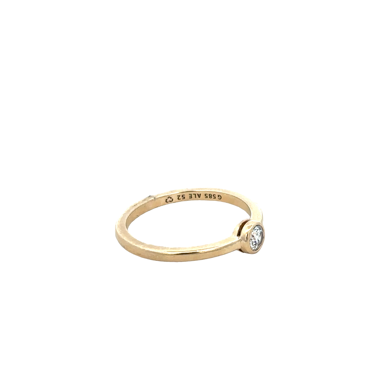 14ct yellow gold ring size L (bb1985l)
