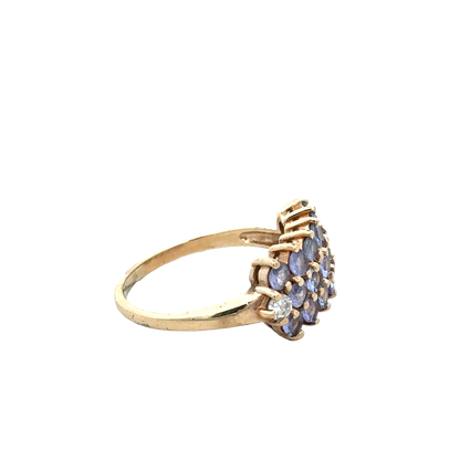 9ct yellow gold ring size Q (sh27958b)