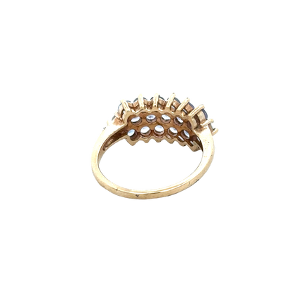 9ct yellow gold ring size Q (sh27958b)