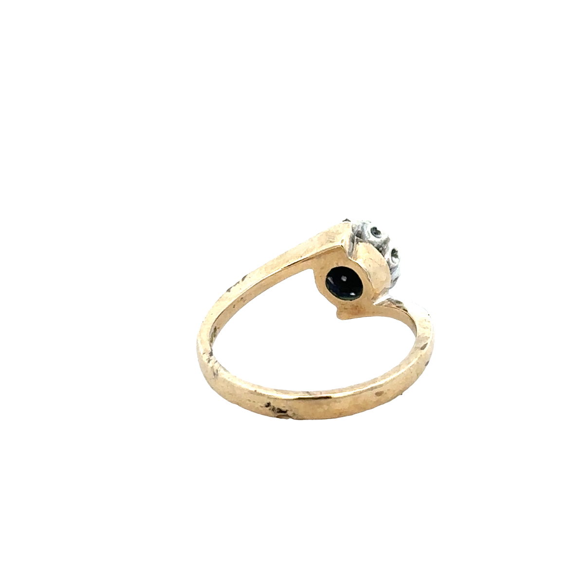 9ct yellow gold diamond ring size M1/2 (sh27883b)