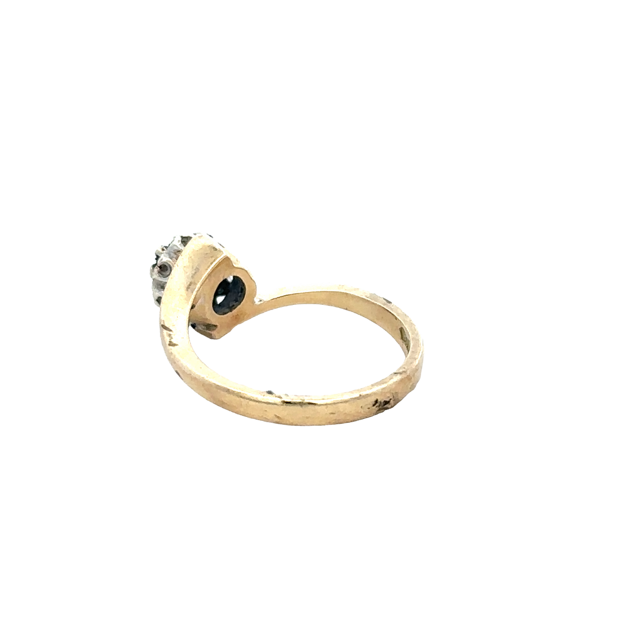 9ct yellow gold diamond ring size M1/2 (sh27883b)