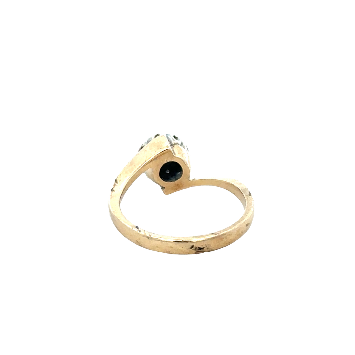 9ct yellow gold diamond ring size M1/2 (sh27883b)
