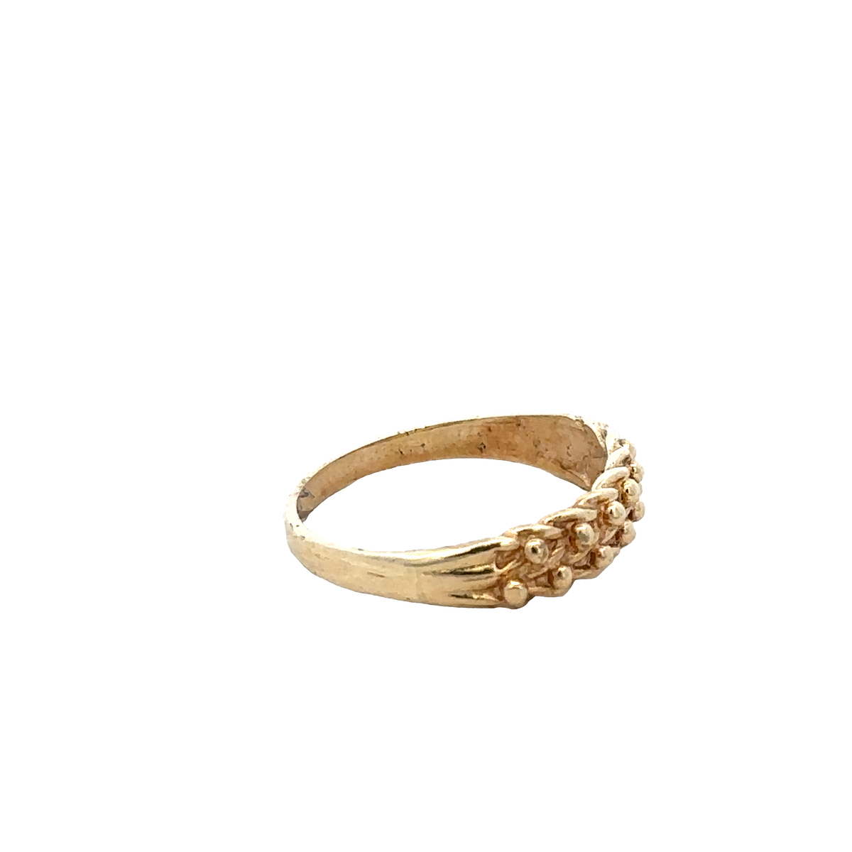 9ct yellow gold keeper ring size O (sh27800b)