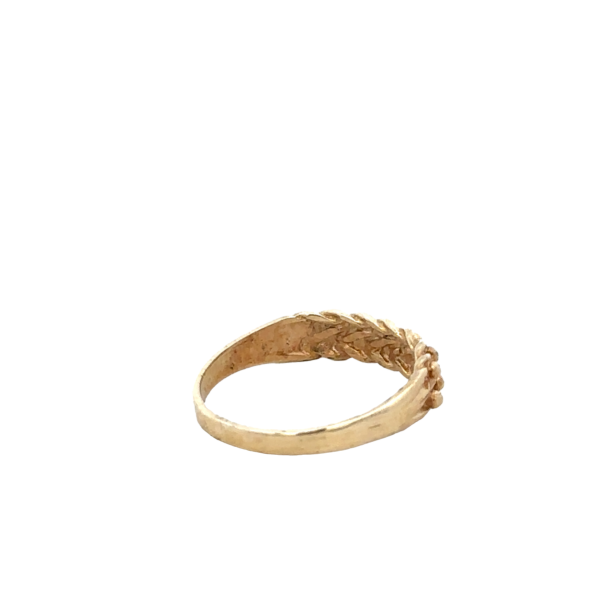 9ct yellow gold keeper ring size O (sh27800b)