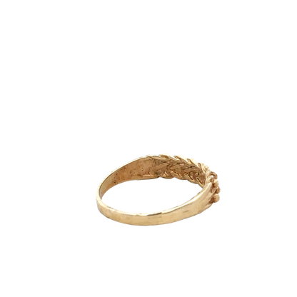 9ct yellow gold keeper ring size O (sh27800b)