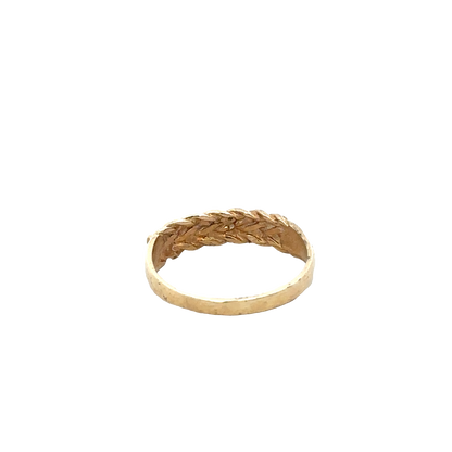 9ct yellow gold keeper ring size O (sh27800b)
