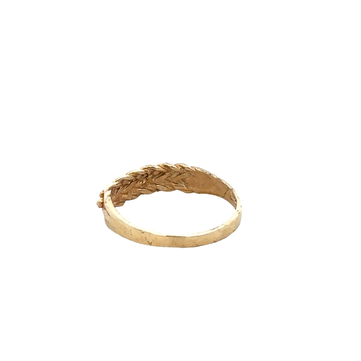 9ct yellow gold keeper ring size O (sh27800b)