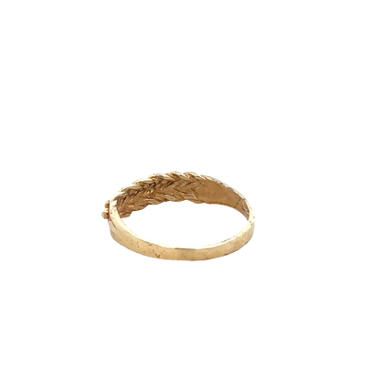 9ct yellow gold keeper ring size O (sh27800b)