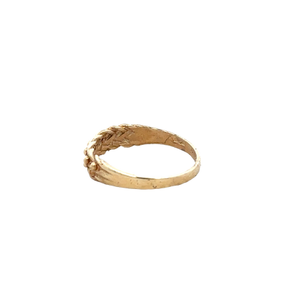 9ct yellow gold keeper ring size O (sh27800b)