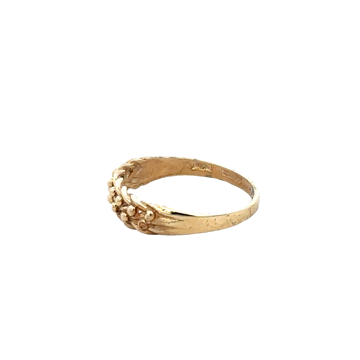 9ct yellow gold keeper ring size O (sh27800b)