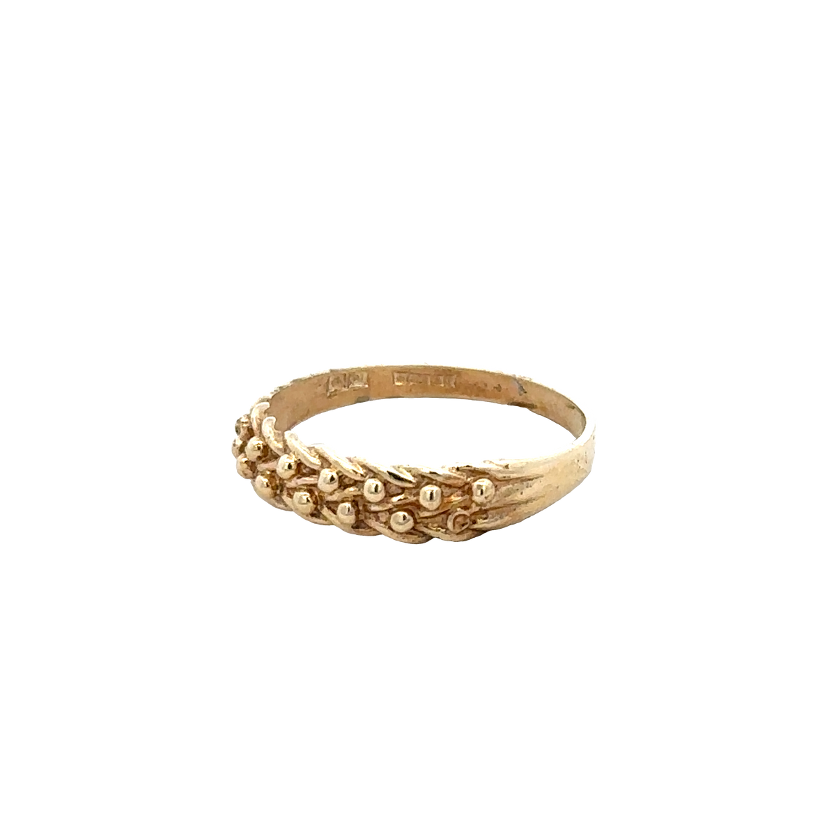 9ct yellow gold keeper ring size O (sh27800b)