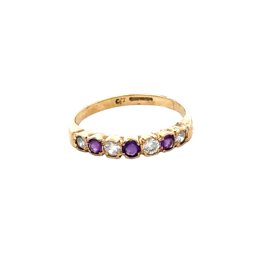 9ct yellow gold ring size P1/2 (sh27665b)