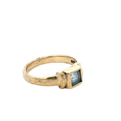 9ct yellow gold ring size P (sh27600b)