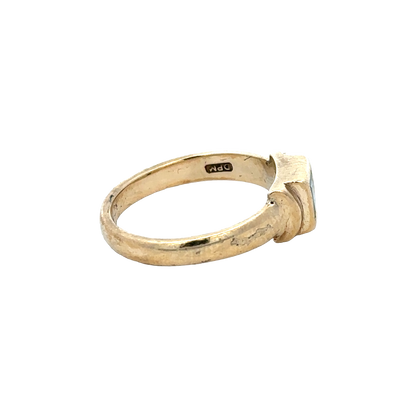 9ct yellow gold ring size P (sh27600b)