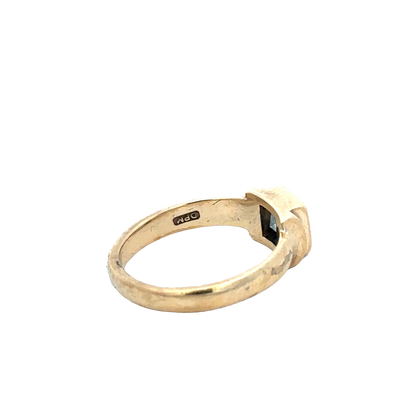 9ct yellow gold ring size P (sh27600b)