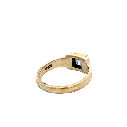 9ct yellow gold ring size P (sh27600b)