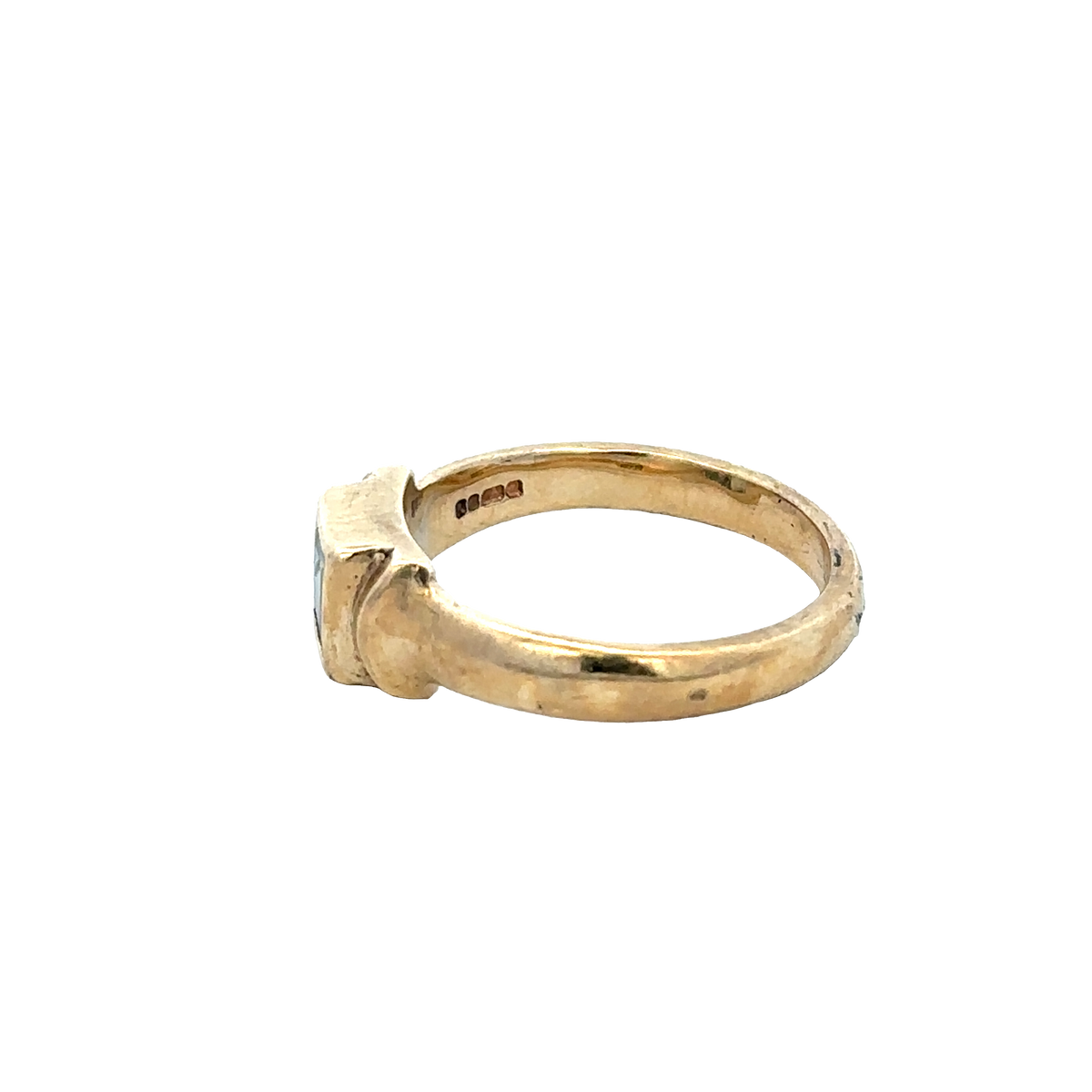 9ct yellow gold ring size P (sh27600b)
