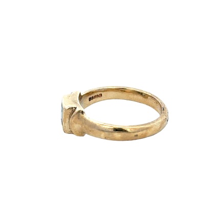 9ct yellow gold ring size P (sh27600b)