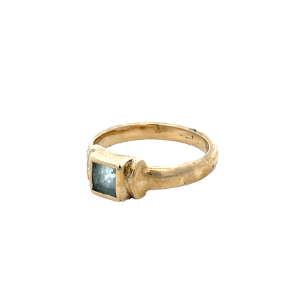 9ct yellow gold ring size P (sh27600b)