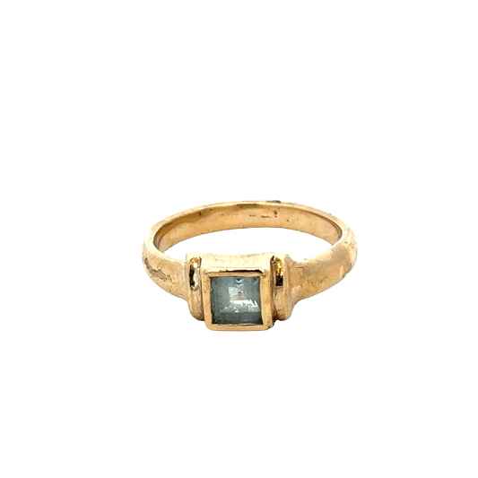 9ct yellow gold ring size P (sh27600b)