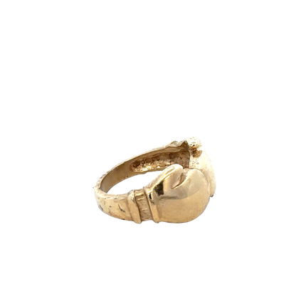 9ct yellow gold boxing glove ring size D1/2 (sh27616b)